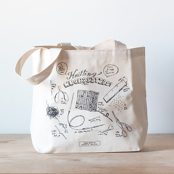 Knitting Necessities tote bag