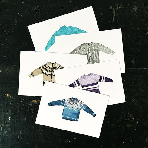 Sweater postcards (set of 5)